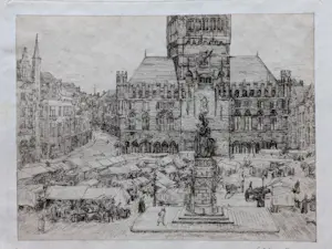 Gerrit Haverkamp - 1913 - De Grote Markt te Brugge kaufen? Bieten Sie von 20!