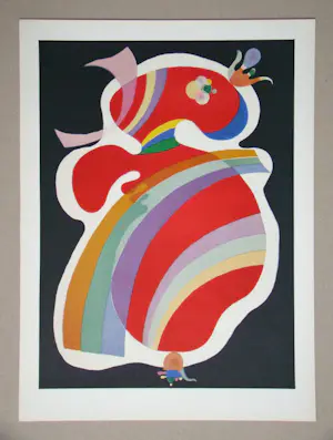 Wassily Kandinsky - De Rode Vorm - 1969 - Originele lithografie - Mourlot kopen? Bied vanaf 100!