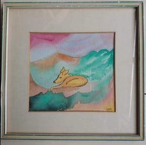 Willem Raedecker - Aquarel "Hertenkamp" kopen? Bied vanaf 65!