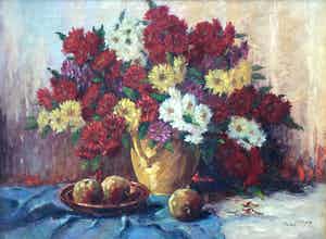 Hans Lenteman - C3734 - Bloemstilleven verkocht voor € 90!