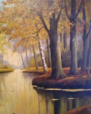 Chris de Bruijn - ( 1901-1974) - Beek door het bos kopen? Bied vanaf 1!