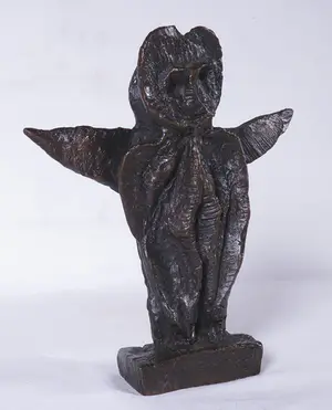 Carl-Henning Pedersen - Brons, The blue angel kopen? Bied vanaf 950!