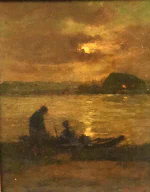 Gerard Johan Staller - A8382, Vissers bij maanlicht verkocht voor € 200!