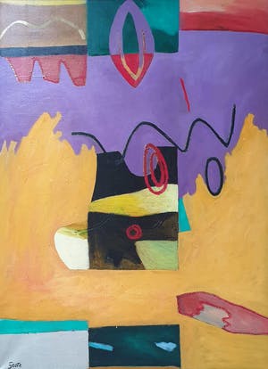 Lex Grote - Olieverf op doek:: 'Moeder' - ingelijst (Zeer groot) kopen? Bied vanaf 1!