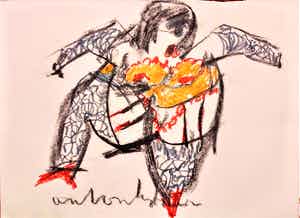 Anton Heyboer - Danseres , verkocht voor € 200!