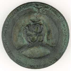 Niel Steenbergen - Bronzen penning: Driekoningen penning, 1965 verkocht voor € 120!