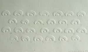 Charlotte Ligtenberg - Ingelijste blinddruk , Zonder titel – Loodskado 1992 verkocht voor € 1!