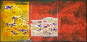 Piotr Konkel - Zeefdruk op papier (bevestigd op board), Zonder titel kopen? Bied vanaf 1!