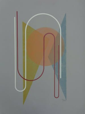 Cesar Domela - GEOMETRISCHE ABSTRACTIE / KLEURLITHO / 66x50cm / SIG kopen? Bied vanaf 120!