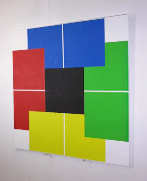 Otto Hamer - Acryl op doek (op paneel), 09-5 / Abstract-geometrische compositie (Groot) kopen? Bied vanaf 300!