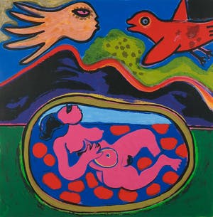 Corneille - Zeefdruk, Zonder titel - Ingelijst kopen? Bied vanaf 1!