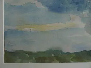 Niet of onleesbaar gesigneerd - Ingelijste aquarel , Wolkenlucht - 1978 kopen? Bied vanaf 1!