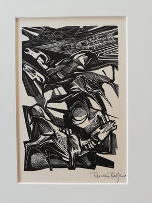 Ru van Rossem - Houtsnede kopen? Bied vanaf 35!