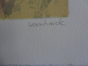 Hans Vanhorck - Zeefdruk. Titel,"Meditation". kopen? Bied vanaf 45!