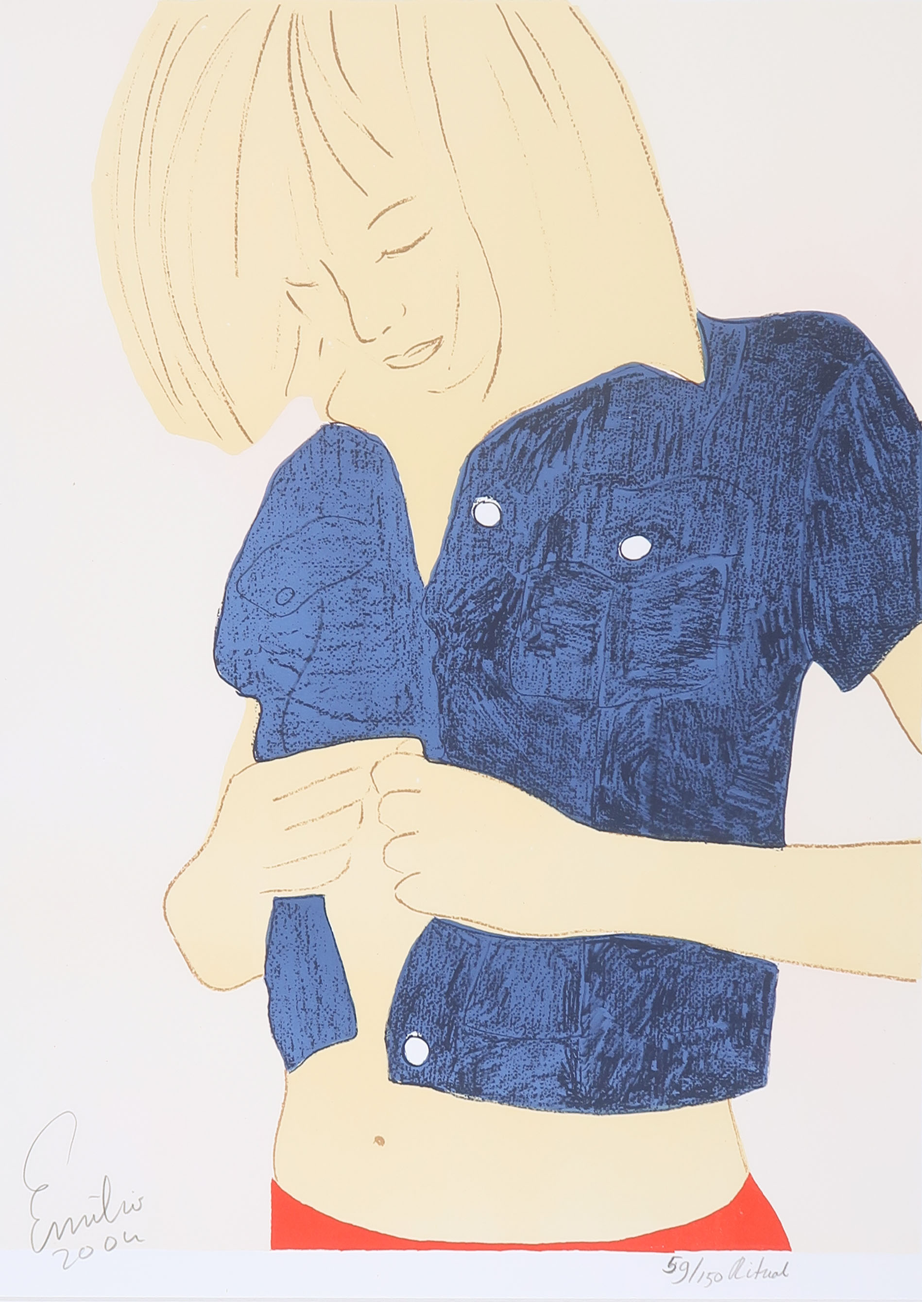 Emilio Kruithof - Zeefdruk, Ritual verkocht voor € 100!