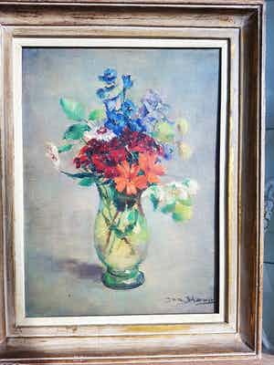 Ina Hooft - kristalvaas met bloemen verkocht voor € 90!