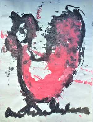 Anton Heyboer - De oervogel . verkocht voor € 300!