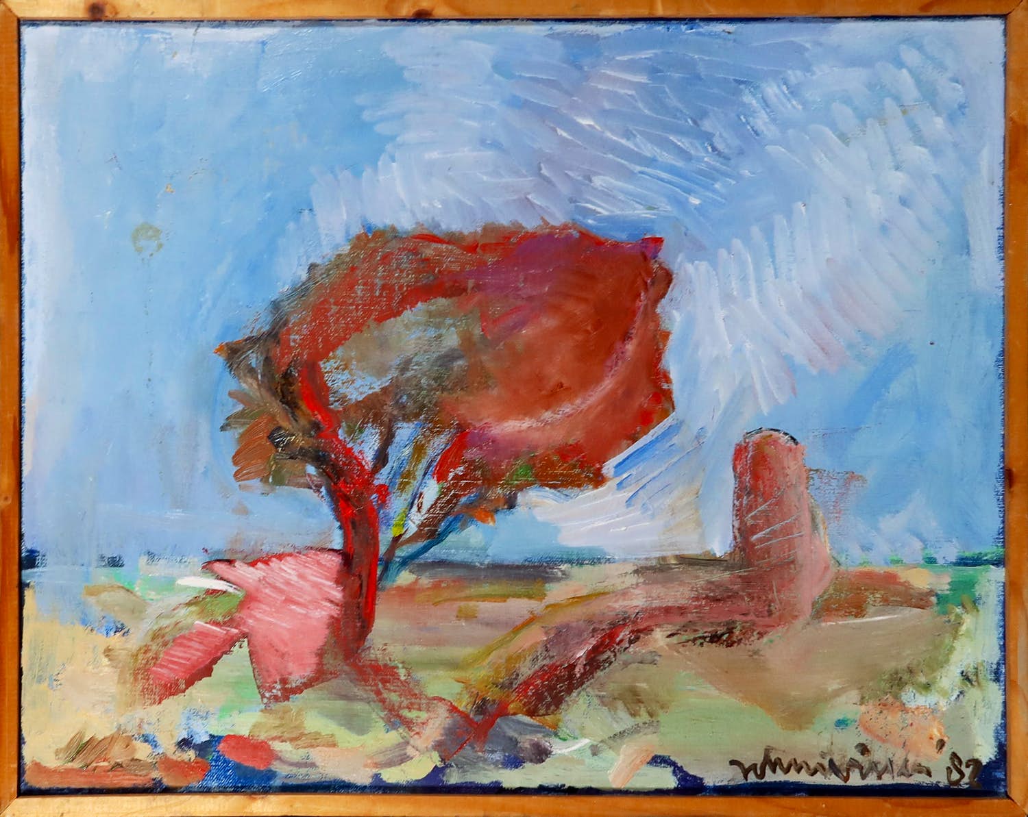 John Visser - Olieverf op doek, Weemoud en levenslust kopen? Bied vanaf 50!