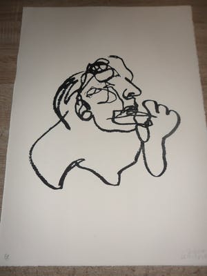 Peter Klashorst - Litho. Gezicht. kopen? Bied vanaf 30!