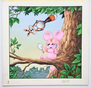 Michael Jupp - 21 Original Gouache animal cartoon illustrations kopen? Bied vanaf 1000!