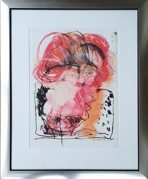 Kees van Bohemen - Litho, Vrouw met rood haar - Ingelijst (Groot) kopen? Bied vanaf 180!