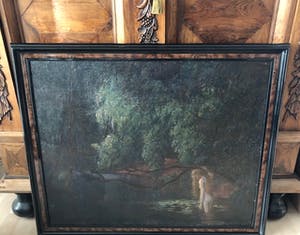 Leendert Adriaan Schilt - badende nymph in sprookjesbos kopen? Bied vanaf 295!