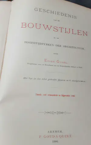 Buy Antiquarisch Boek - Oud architectonisch bouwboek met staalgravures uit 1886 Gugel gesigneerd? Bid from 69!