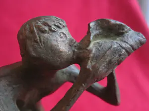 Brons (Onbekend) - Triton met dolfijnen kopen? Bied vanaf 175!