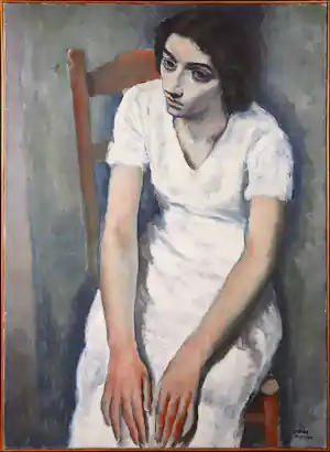 Francis d'Erdely - Olieverf op doek, Overpeinzing - Ingelijst verkocht voor € 1500!