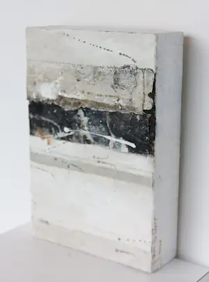 Ron van der Werf - Uniek werk in gemengde techniek op hout / wandobject, Zonder titel kopen? Bied vanaf 125!