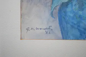 Gerrit N. Woudt - Bloemen in een gemberpotje - aquarel 1962 kopen? Bied vanaf 70!