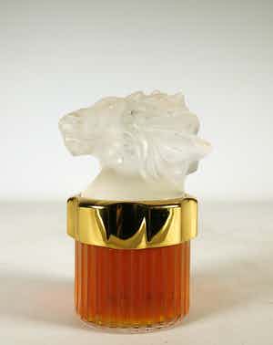 Rene Lalique - Lalique pour Homme - Parfumfles met glazen leeuwenkop verkocht voor € 1!