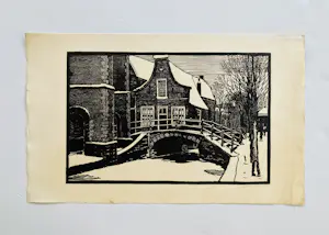 Jan Heesterman - Bruggetje rondom de Oude Kerk in Delft kopen? Bied vanaf 20!