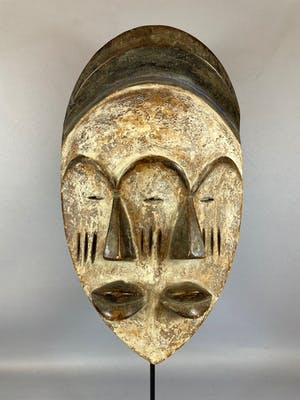Ibibio - African Ibibio Twin face Mask - Nigeria. kopen? Bied vanaf 45!