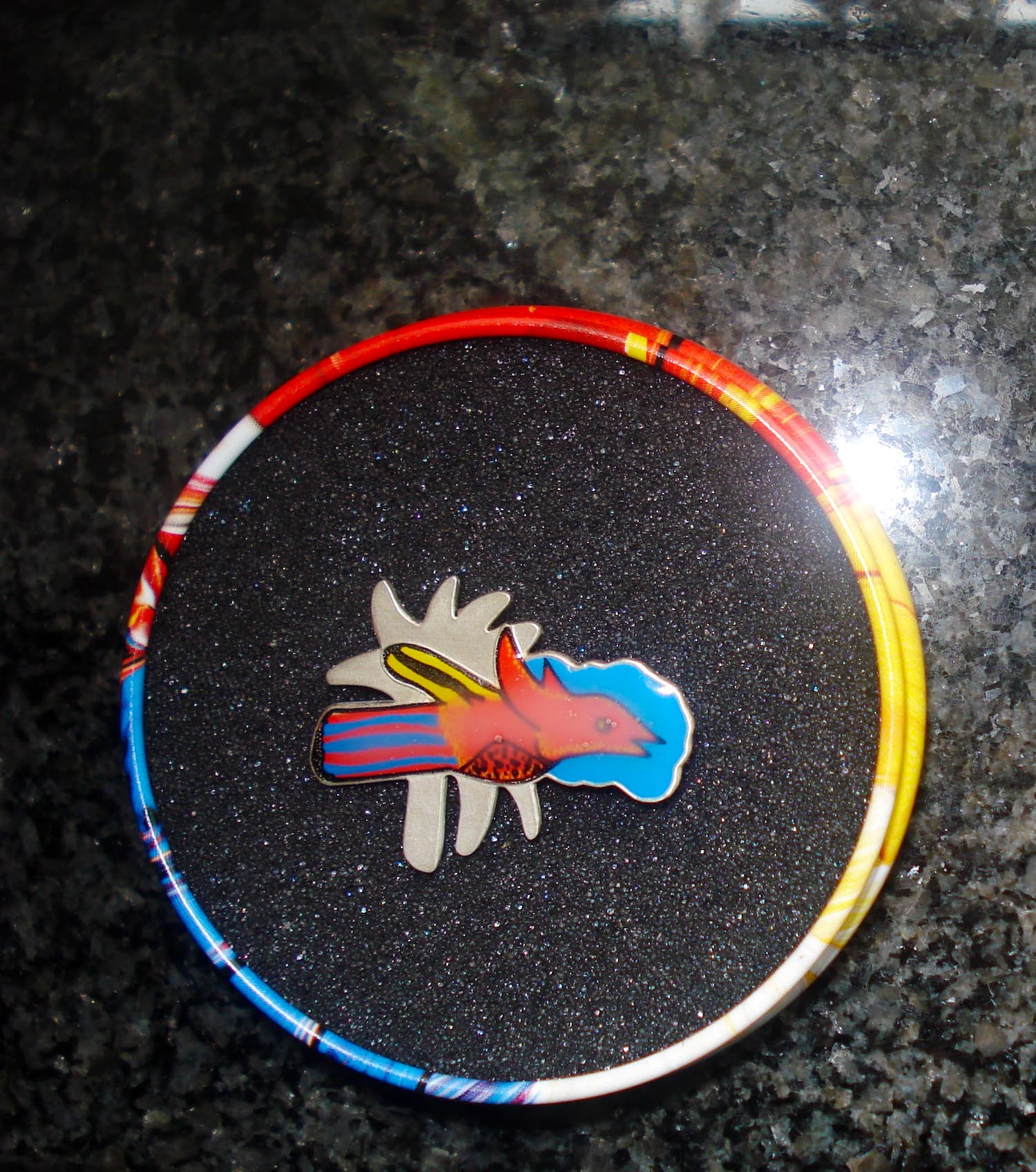 Corneille - Geëmailleerde zilveren designbroche verkocht voor € 49!