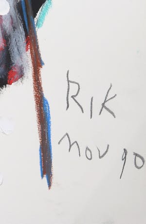 Rik van Iersel - Gemengde techniek op papier, Portret kopen? Bied vanaf 150!