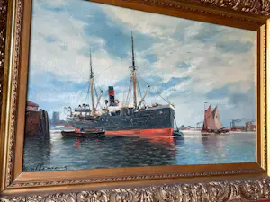 H. Meullemans - Havenzicht met stoomboot kopen? Bied vanaf 350!