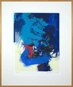 Robbert Fortgens - Zeefdruk, Vlag langs de Douro II - Ingelijst verkocht voor € 35!