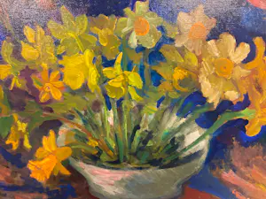 Carl Klinkert - Stilleven met gele narcissen kopen? Bied vanaf 99!