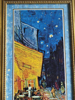 Curiosa - Ingelijste porseleinen wandtegel – Café de Nuit , Vincent van Gogh kopen? Bied vanaf 50!