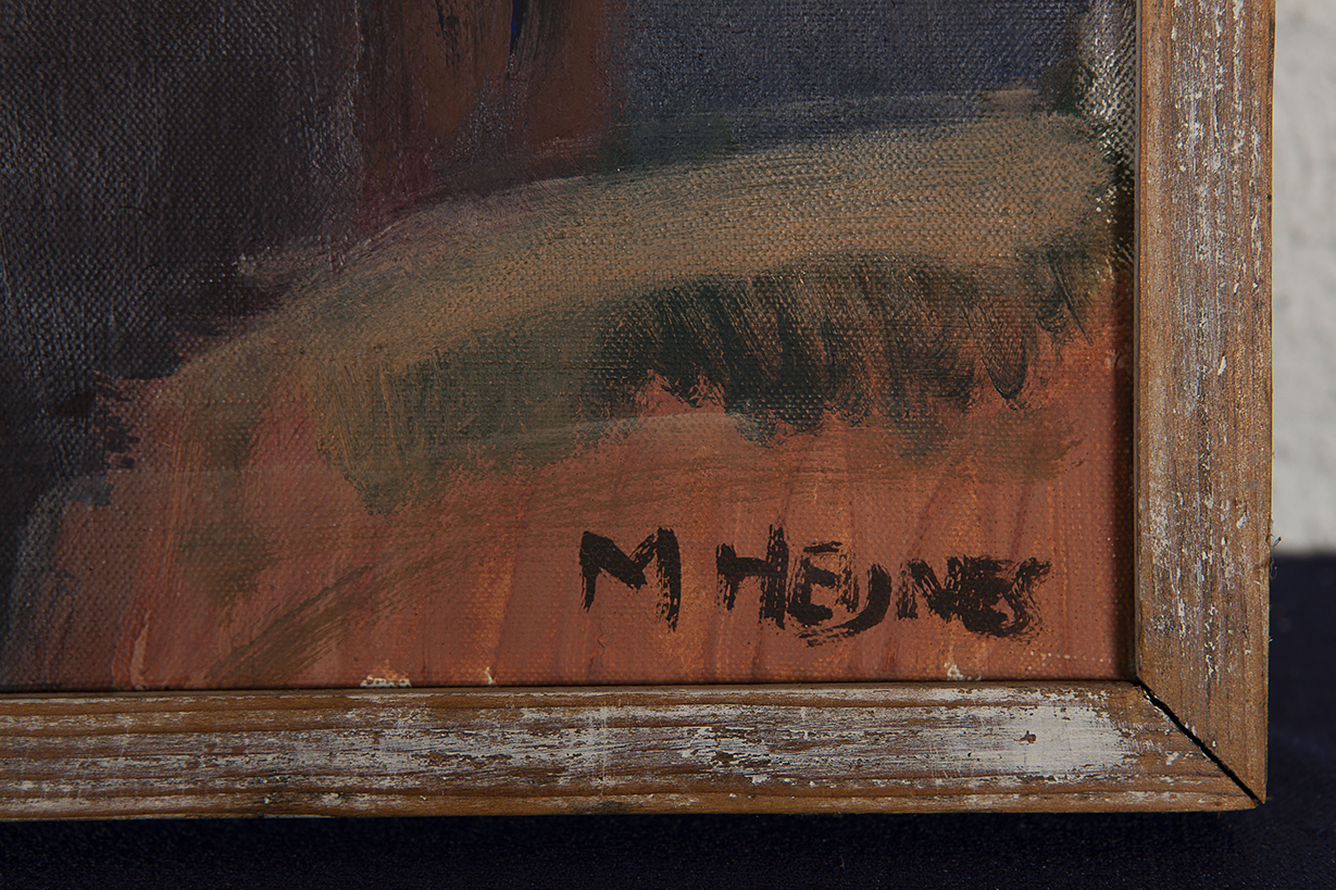 Marius Heijnes - Koffiehuis - Olieverf op doek - gesigneerd r.o. - BKR Amsterdam - 1978 kopen? Bied vanaf 75!