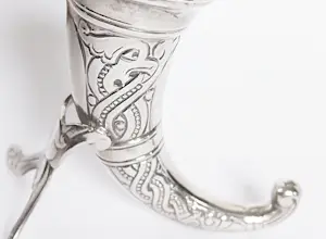 Magnus Aase zoutstrooier sterling zilver Viking design Noorwegen. Gekeurd. kopen? Bied vanaf 85!