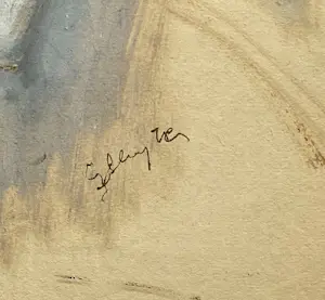 Ger Sluijter - zeegezicht - aquarel - ingelijst - niet gesigneerd kopen? Bied vanaf 25!