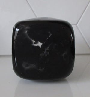 Mdina kunstglas - Vierkante zwarte studio glazen karaf met luster decoratie kopen? Bied vanaf 48!