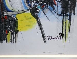 Gerard Grassere - Abstract, ingekleurde grafiek, 1/16, 55x47,5cm kopen? Bied vanaf 30!