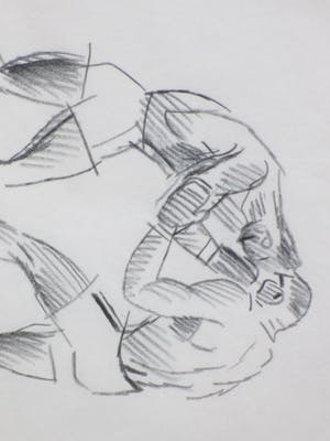 Herman Bieling - Boksgevecht - Tekening kopen? Bied vanaf 35!