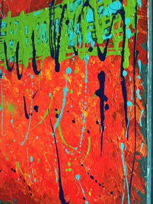John Foppen - Symphony in Green / Red. #02. kopen? Bied vanaf 195!