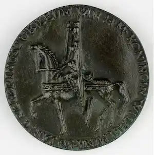 Loekie Metz - Penning, brons: Regeringsjubileum Koningin Wilhelmina, 1948 vendu pour 70€ !