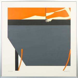 Hans Landsaat - Zeefdruk, Zonder titel - Ingelijst kopen? Bied vanaf 20!