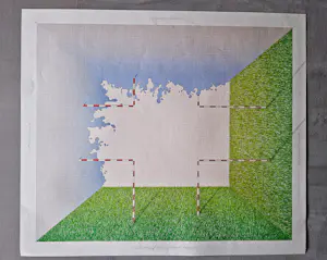 Bart Boumans - potloodgesigneerd kleuren - Litho "Hollands landschap" - 1973 kopen? Bied vanaf 58!